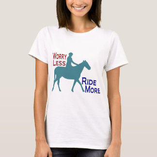 Zorgwekkend minder ride meer paardenrugleuning t-shirt