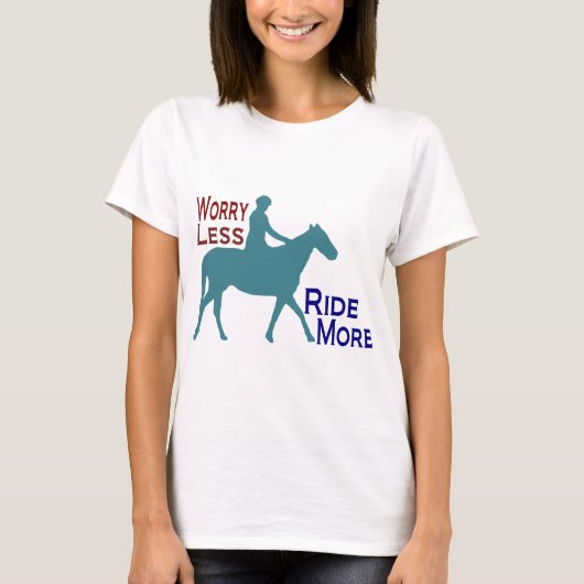 Zorgwekkend minder ride meer paardenrugleuning t-shirt (Voorkant)