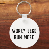 Zorgwekkend minder uitvoeren meer keyring sleutelhanger (Voorkant)