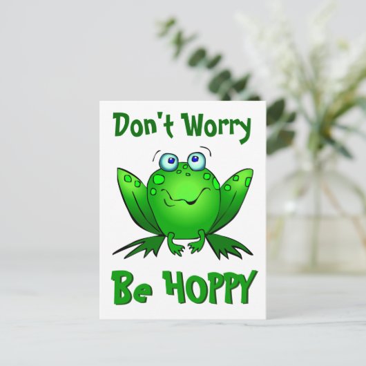 Zorgwekkend moet zijn dat je een hap groene kikker briefkaart (Staand voorkant)