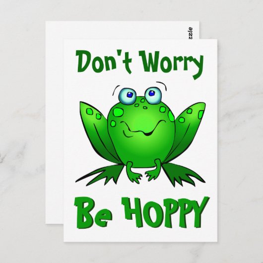 Zorgwekkend moet zijn dat je een hap groene kikker briefkaart (Voorkant / Achterkant)