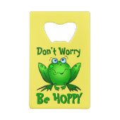 Zorgwekkend moet zijn dat je een hap groene kikker creditkaart flessenopener (Achterkant)