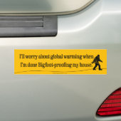 Zorgwekkend over Global Warming Bumpersticker (Op auto)