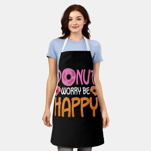 Zorgwekkend wees gelukkig Mannen Vrouwen Kind Schort (Gedragen)