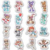 Zorgwekkende Beren - Zombie Horror Sticker (Voorkant)