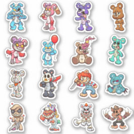 Zorgwekkende Beren - Zombie Horror Sticker