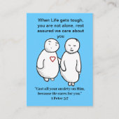 Zorgzame bijbelcitaten visitekaartje (Voorkant)