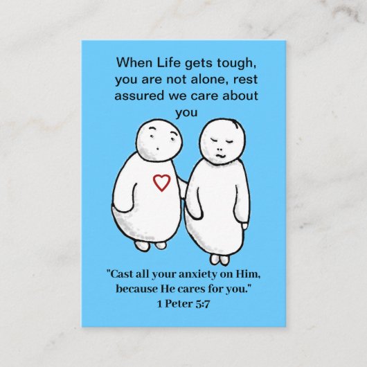 Zorgzame bijbelcitaten visitekaartje (Voorkant)