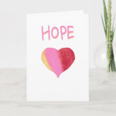 Zorgzame boodschap als je je down voelt - Hoop Bedankkaart (Voorkant)