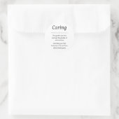 Zorgzame Definitie Minimalistische Sticker - Zwart (Tas)