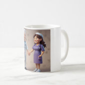 Zorgzame harten, helende handen: nippen met mededo koffiemok (Voorkant rechts)