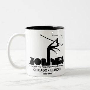 Zorine's Restaurant Disco Nightclub, Chicago, IL Tweekleurige Koffiemok