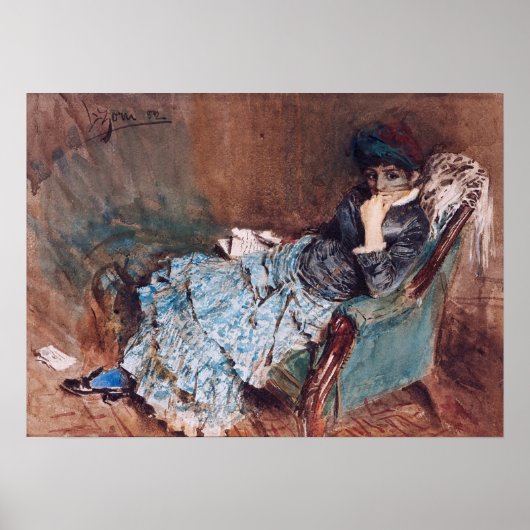 Zorn - De brief, 1882 Poster (Voorkant)