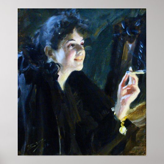 Zorn - Het meisje, Sigaret 1892 Poster (Voorkant)