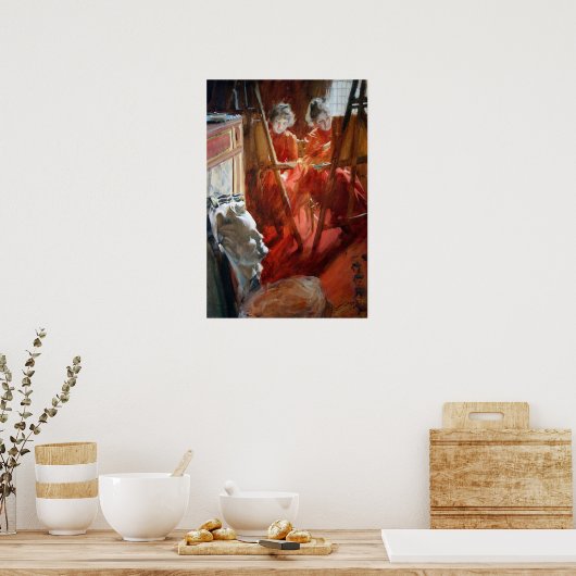 Zorn - Les Demoiselles Schwartz Poster (Keuken)