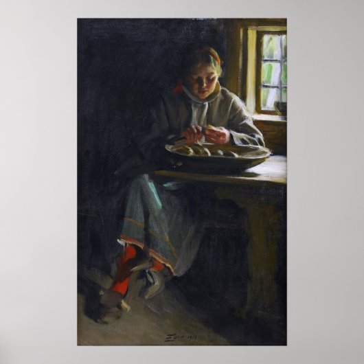 Zorn - Pellingaardappelen Poster (Voorkant)