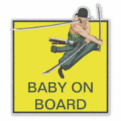 ZORO BABY AAN BOORD - AUTO STICKER (Voorkant)