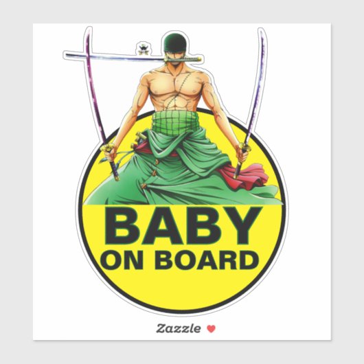 Zoro baby aan boord van de sticker (Vel)
