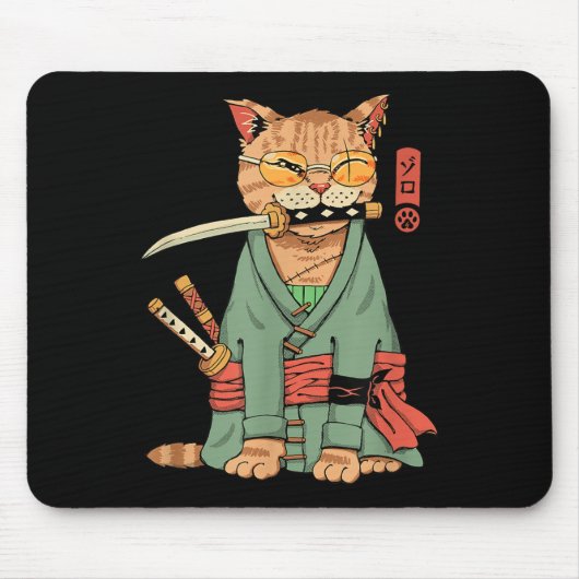 Zoro Cat Warrior Muismat (Voorkant)