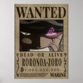 Zoro Third Wanted Poster (Voorkant)