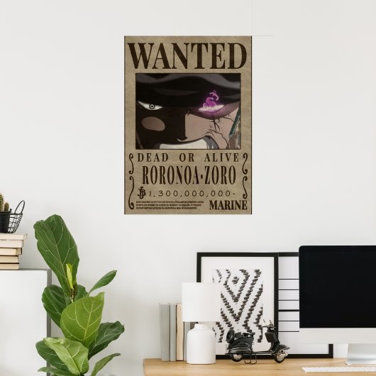 Zoro Third Wanted Poster (Thuiskantoor)