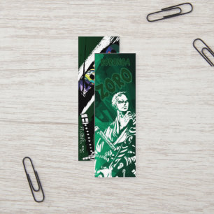 Zoro Three Swords Green Bladwijzer voor One Piece Mini Visitekaartje