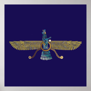 Zoroaster Ahura Mazda Zoroastrische religie symboo Poster