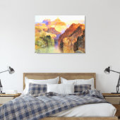 Zoroaster Peak, Grand Canyon, Canvas Afdruk (Insitu (Slaapkamer))