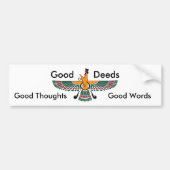 Zoroastrian Motto Bumpersticker (Voorkant)