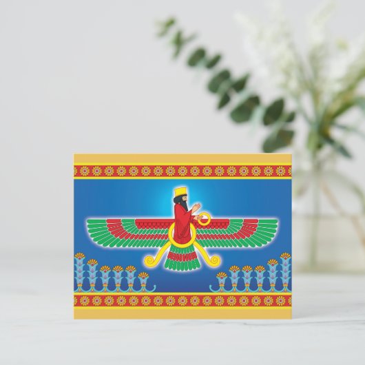 Zoroastrian Persian Faravahar Briefkaart (Staand voorkant)