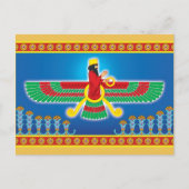 Zoroastrian Persian Faravahar Briefkaart (Voorkant)