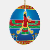 Zoroastrian Persian Faravahar Keramisch Ornament (Rechts)