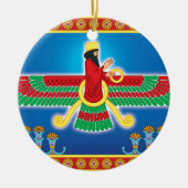 Zoroastrian Persian Faravahar Keramisch Ornament (Voorkant)