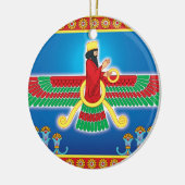 Zoroastrian Persian Faravahar Keramisch Ornament (Links)