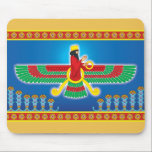 Zoroastrian Persian Faravahar Muismat<br><div class="desc">Faravahar is het symbool van Zoroastrianisme, de staatsgodsdienst van het oude Perzië van vandaag Iran. Het vertegenwoordigen van de beginselen van Zartosht: "Goede gedachten, goede woorden en goede daden".</div>