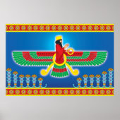 Zoroastrian Persian Faravahar Poster (Voorkant)