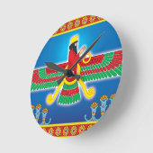 Zoroastrian Persian Faravahar Ronde Klok (Hoek)