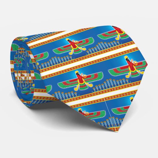 Zoroastrian Persian Faravahar Stropdas (Opgerold)