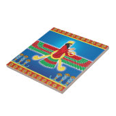 Zoroastrian Persian Faravahar Tegeltje (Zijkant)