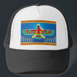 Zoroastrian Persian Faravahar Trucker Pet<br><div class="desc">Faravahar is het symbool van Zoroastrianisme, de staatsgodsdienst van het oude Perzië van vandaag Iran. Het vertegenwoordigen van de beginselen van Zartosht: "Goede gedachten, goede woorden en goede daden".</div>