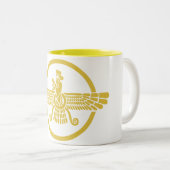 Zoroastrian Tweekleurige Koffiemok (Voorkant rechts)