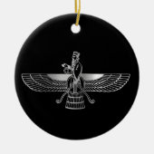 Zoroastrianisme Faravahar Keramisch Ornament (Voorkant)