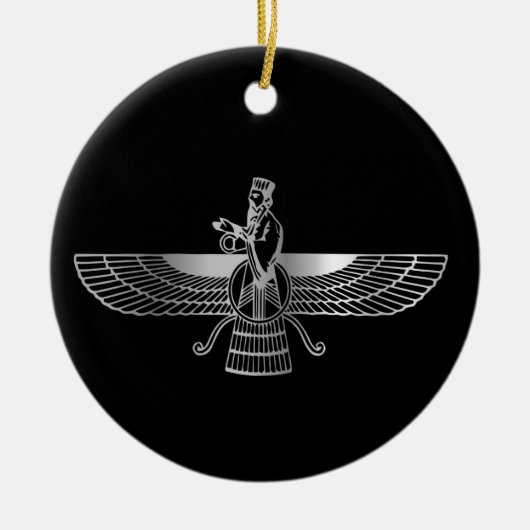 Zoroastrianisme Faravahar Keramisch Ornament (Voorkant)