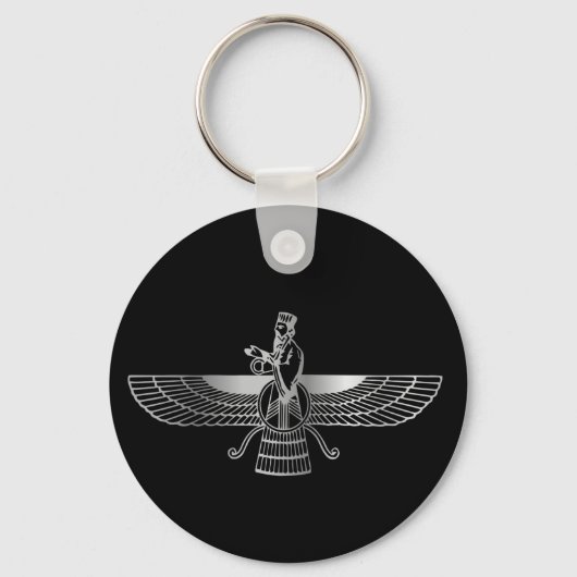 Zoroastrianisme Faravahar Sleutelhanger (Voorkant)