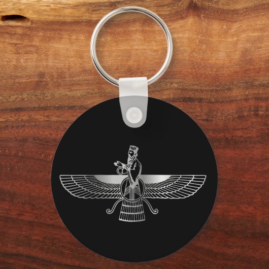 Zoroastrianisme Faravahar Sleutelhanger (Voorkant)