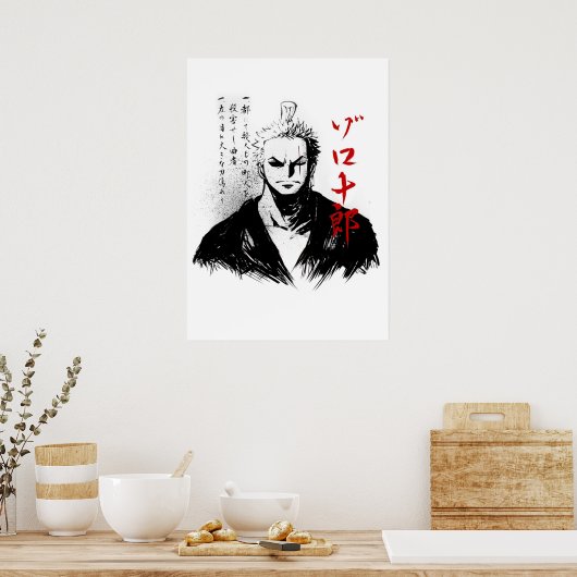 Zorojuro Black versie Poster (Keuken)