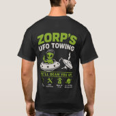 Zorp's UFO-sleepdienst Grappig T-shirt (Achterkant)