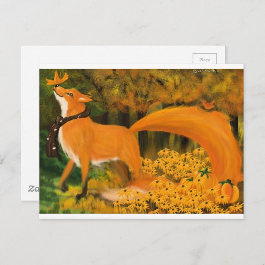 Zorrito de Otoño Briefkaart (Voorkant / Achterkant)