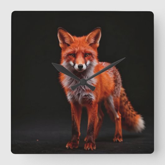 Zorro nocturno vierkante klok (Voorkant)