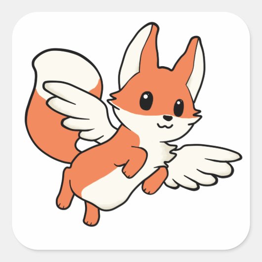 Zorro Volador Vierkante Sticker (Voorkant)